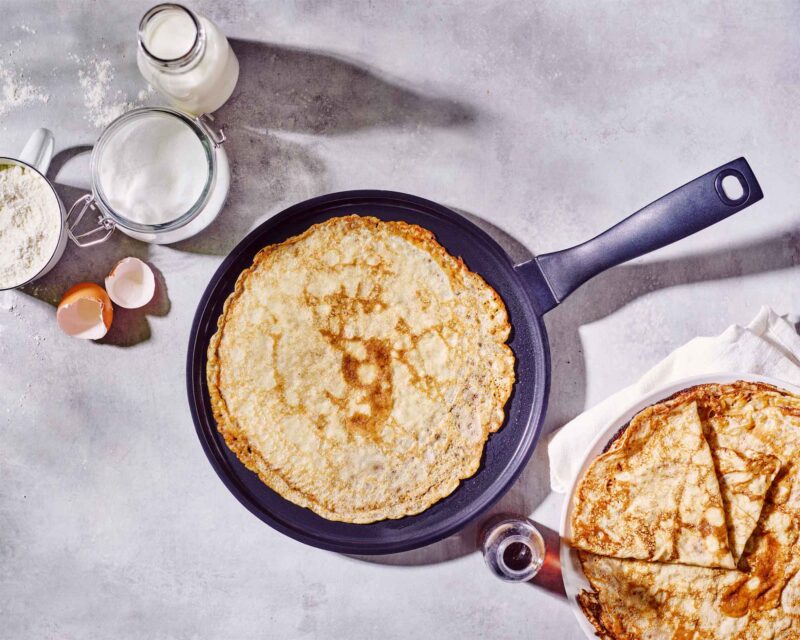 Ornamia 25cm Energy Aluminum Cast Pancake & Crepes Pan - Induction Compatible - Image 2