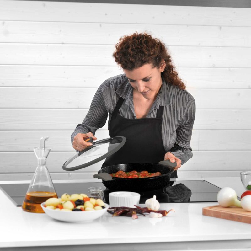 Ornamia 30cm VULCANO Aluminum Cast Braiser Pan - Versatile Serving Pan - Image 2